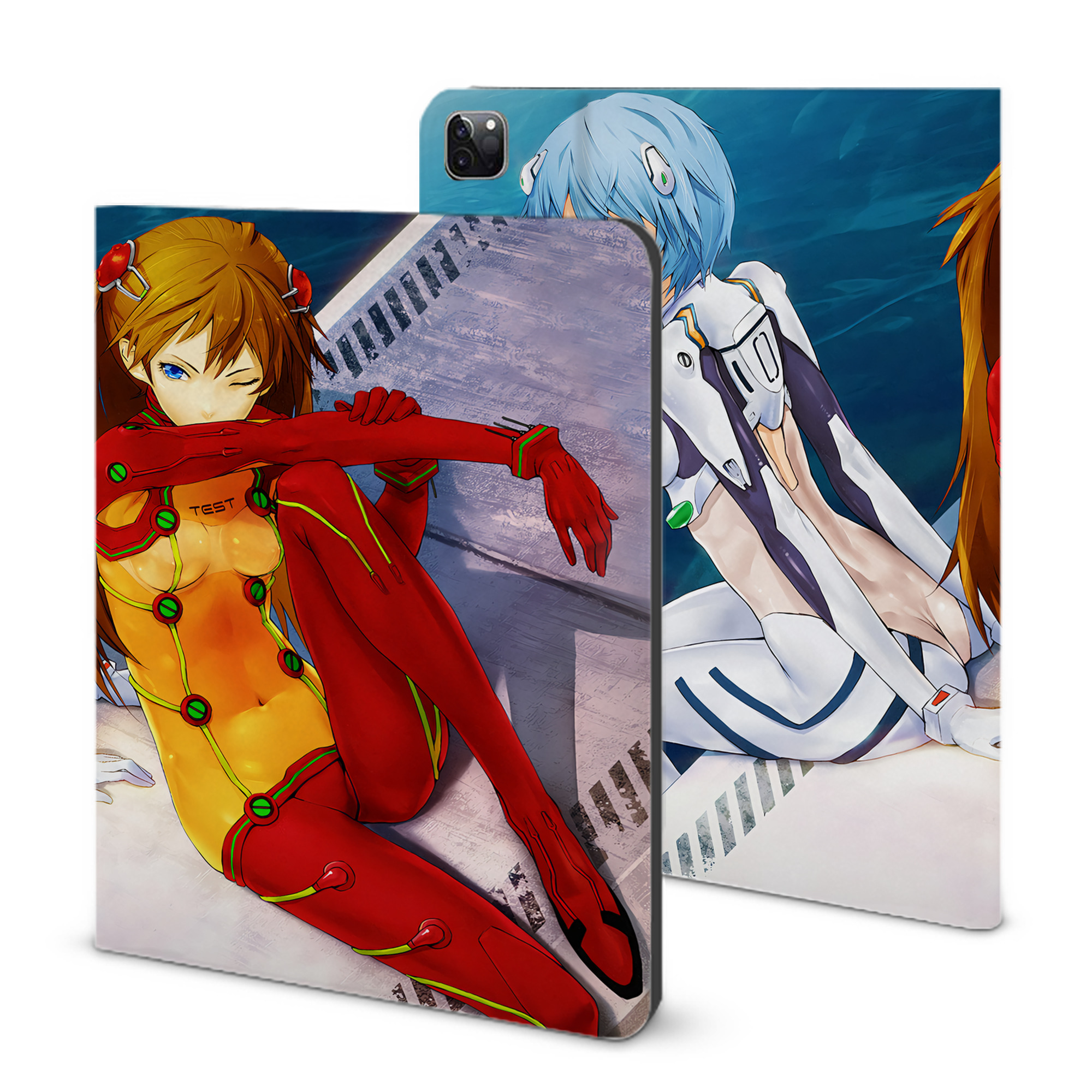 （画像用） EVA 新世紀エヴァンゲリオン IPad ケース ブック型 PUレザー TPU 耐衝撃 軽量 薄型 ペン収納なし 全面保護 IPad 各モデル対応